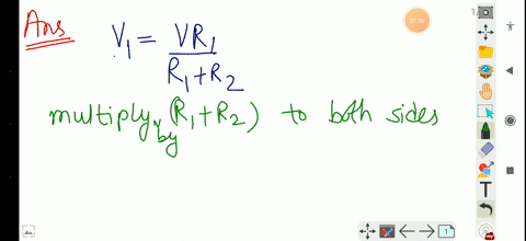 the-voltage-v_1-across-resistance-r_1-is-v_1fracv-r_1r_1r_2-where-v-is-the-voltage-across-resistance
