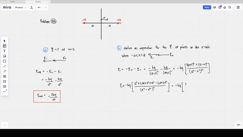 a-positive-point-charge-q-is-placed-at-xa-and-a-negative-point-charge-q-is-placed-at-x-a-a-find-the-