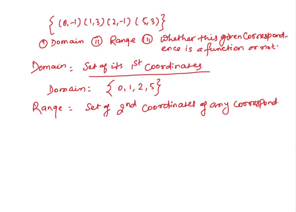 SOLVED:(a) Write The Domain, (b) Write The Range, And (c) Determine ...