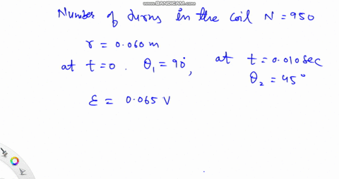a-circular-coil-950-turns-radius-0060-mathrmm-is-rotating-in-a-uniform-magnetic-field-at-t0-mathrms-