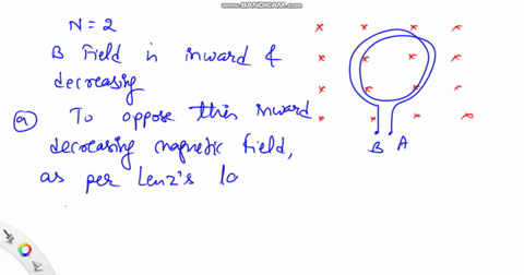depicts-a-two-turn-horizontal-coil-in-a-uniform-upward-b-field-assume-the-field-is-decreasing-a-what