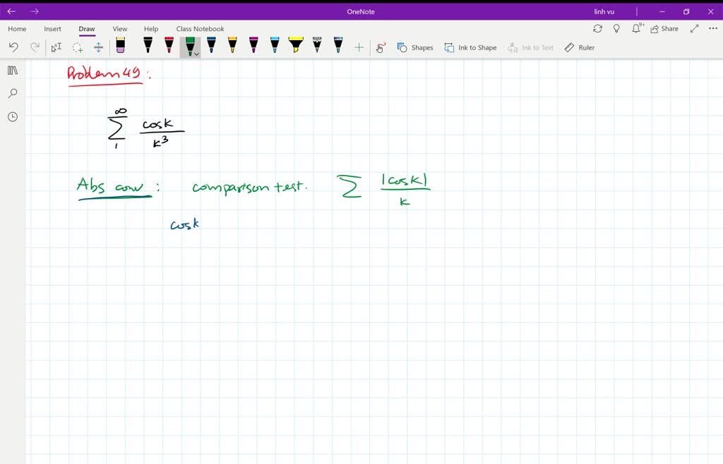 SOLVEDAbsolute and conditional convergence Determine whether the