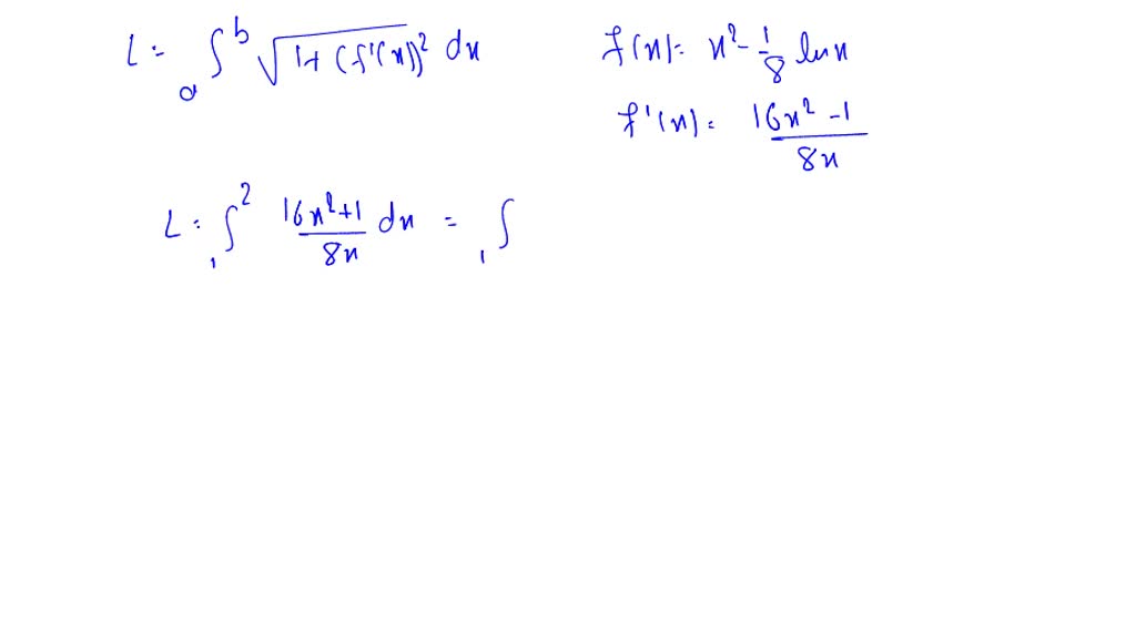 SOLVED:Find The Exact Value Of The Arc Length Of Each Function F(x) On ...