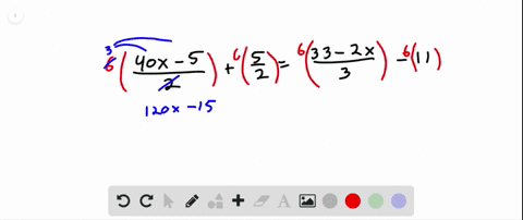 solve-each-equation-frac40-x-52frac52frac33-2-x3-11