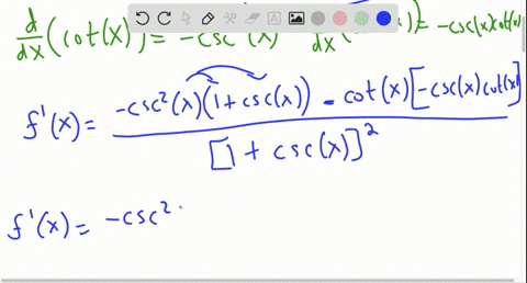in-exercises-find-fprimex-fxfraccot-x1csc-x