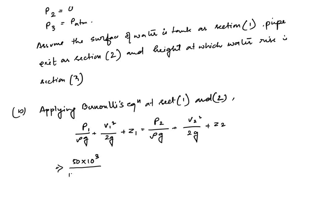 SOLVED:Water (assumed frictionless and incompressible) flows steadily ...