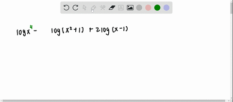use-the-laws-of-logarithms-to-combine-the-expression-4-log-x-frac13-log-leftx21right2-log-x-1