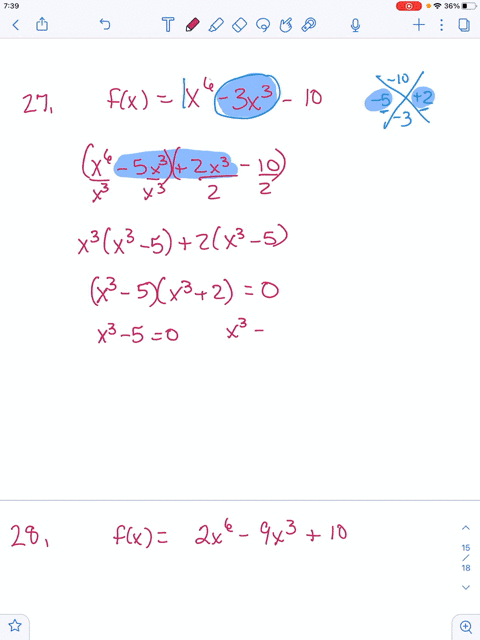 find-the-real-zeros-of-each-polynomial-fxx6-3-x3-10