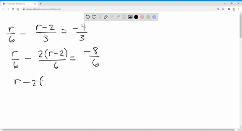 solve-equation-and-check-your-solutions-fracr6-fracr-23-frac43