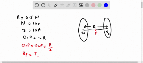 two-identical-flat-circular-coils-of-wire-each-have-100-turns-and-radius-r0500-mathrmm-the-coils-are