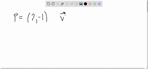 Solved Find A Point P On The Line And A Vector V