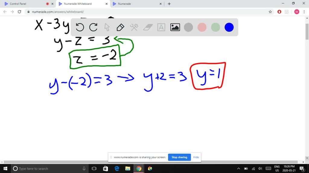 Solved:use Back-substitution To Solve The Triangular System. { X-3 Y+z 