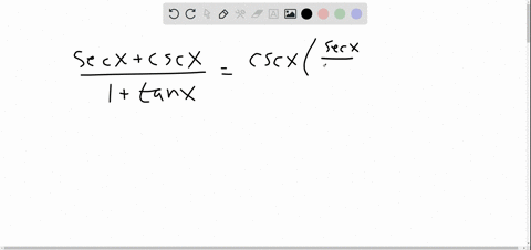 state-whether-or-not-the-equation-is-an-identity-if-it-is-an-identity-prove-it-fracsec-xcsc-x1tan-xc