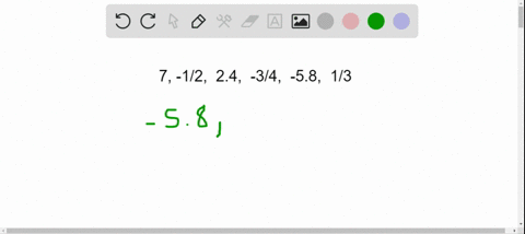 write-the-numbers-in-increasing-order-7-frac12-24-frac34-58-frac13