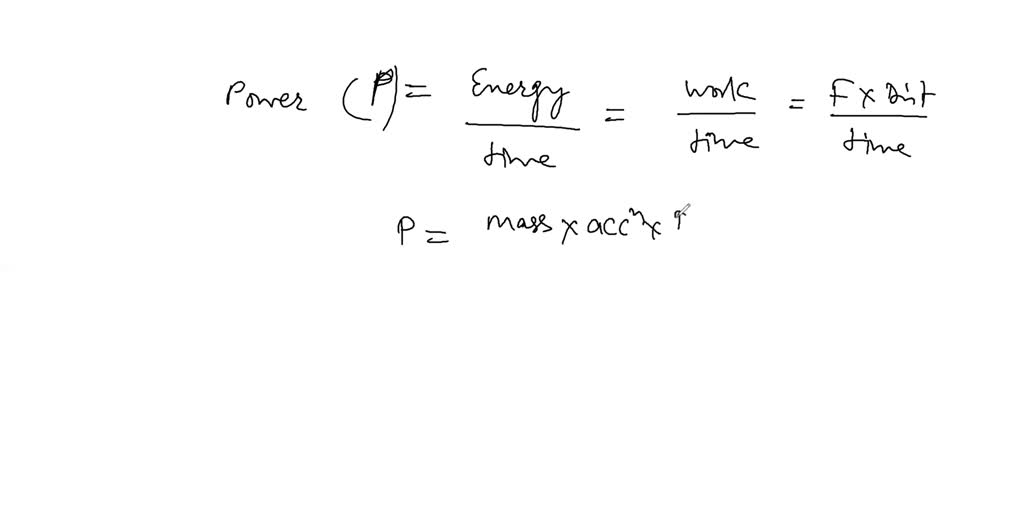 SOLVED:Define the of power terms of fundamental MKS units.