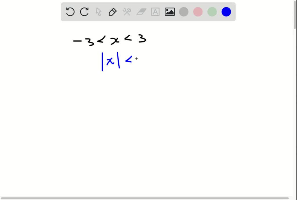 SOLVED:Find an equivalent inequality with absolute value. -3