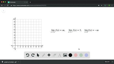sketch-the-graph-of-a-function-with-the-given-limits-beginequationlim-_x-rightarrow-1-fxinfty-quad-2