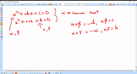 if-the-equations-x2a-b-xc0-and-x2a-c-xb0-have-a-common-root-then-their-other-roots-satisfy-the-equat