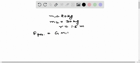 two-small-objects-of-mass-20-mathrmkg-and-30-mathrmkg-are-a-distance-15-mathrmm-apart-what-is-the-gr