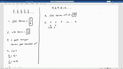 Solved Consider The Sequence 3 6 9 12 15 Ldots What Is The Sixth Term Of This Sequence