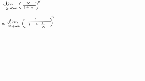 leftlim-_x-rightarrow-inftyleftfracx1xrightx-text-ans-e-1right