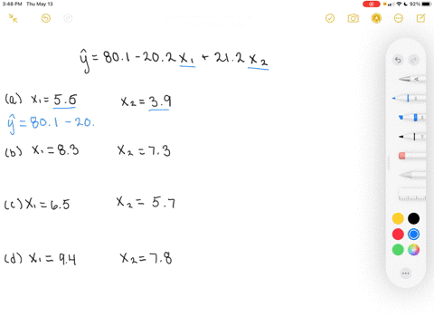 use-the-multiple-regression-equation-to-predict-the-y-values-for-the-values-of-the-independent-var-2