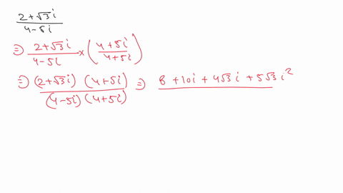 simplify-write-answers-in-the-form-ab-i-where-a-and-b-are-real-numbers-frac2sqrt3-i5-4-i