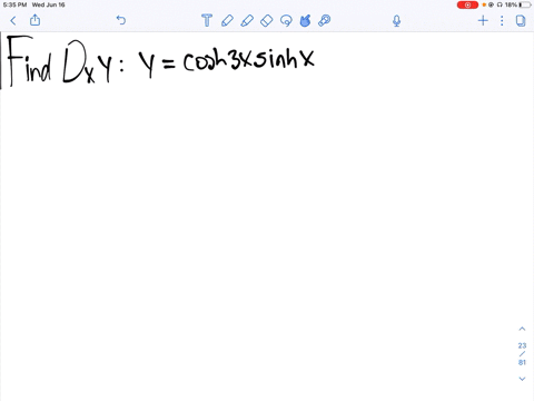 find-d_x-y-ycosh-3-x-sinh-x