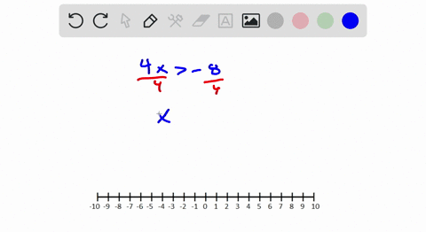 solve-and-graph-the-solution-set-in-addition-present-the-solution-set-in-interval-notation-4-x-8