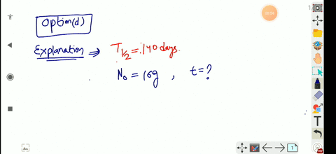 half-life-of-radioactive-substance-is-140-days-initially-is-16-mathrmg-calculate-the-time-for-this-s
