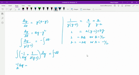 solve-the-differential-equation-assume-x-y-t-0-fracd-yd-ty2-y-quad-y01