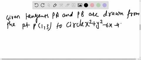 tangents-drawn-from-the-point-p18-to-the-circle-x2y2-6-x-4-y-110-touch-the-circle-at-the-points-a--2