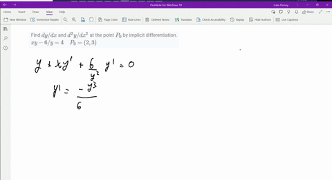 find-d-y-d-x-and-d2-y-d-x2-at-the-point-p_0-by-implicit-differentiation-x-y-6-y4-quad-p_023