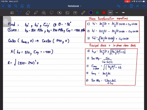 determine-the-equivalent-state-of-stress-if-an-element-is-oriented-30circ-clockwise-from-the-element