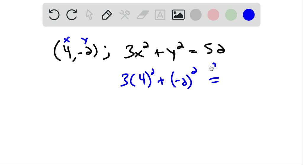 SOLVED:Determine whether the given point lies on the graph of the ...