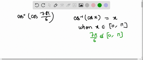 evaluate-without-using-a-calculator-cos-1leftcos-frac7-pi6right