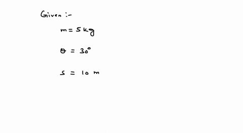 a-block-of-mass-5circ-0-mathrmkg-slides-down-an-incline-of-inclination-30circ-and-length-10-mathrmm-