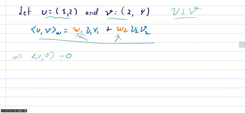 if-the-vectors-mathbfu12-and-mathbfv2-4-are-orthogonal-with-respect-to-the-weighted-euclidean-inner-