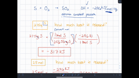 for-the-reaction-sso_2g-rightarrow-mathrmso_2g-delta-h-296-mathrmkj-mathrmmol-a-how-much-heat-is-rel