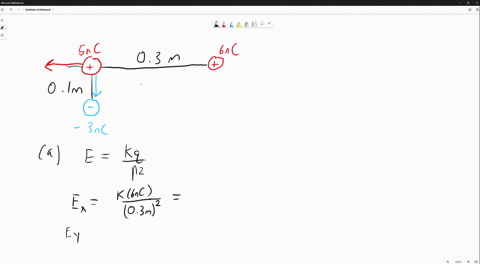 three-point-charges-are-arranged-as-shown-in-figure-mathrmp-2221-a-find-the-vector-electric-field-th