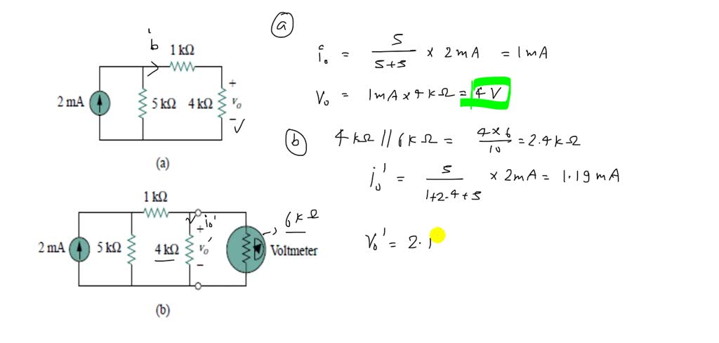 (a) Obtain the voltage vo in the circuit of Fig 2.120(a) (b) Determine ...