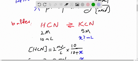 ka-for-mathrmhcn-is-5-times-10-10-at-25circ-mathrmc-for-maintaining-a-constant-mathrmph-of-9-the-vol