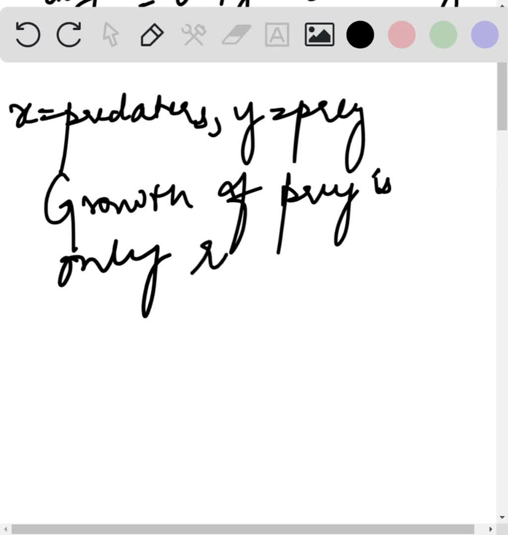 SOLVED:Formulate a mathematical model for a predator-prey system where ...