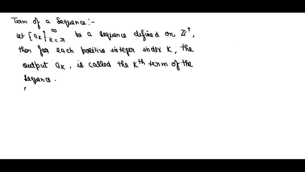 Solved what is a term of a sequence 