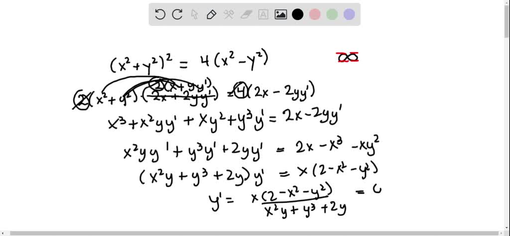 Solved The Lemniscate Curve Left X 2 Y 2 Rig