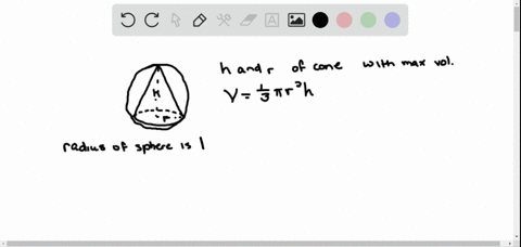 A right circular cone is circumscribed by a sphere of radius 1 ...