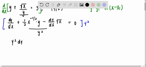 find-the-equation-of-the-tangent-line-at-the-given-point-on-each-curve-yfracsqrtxy3-quad42-2