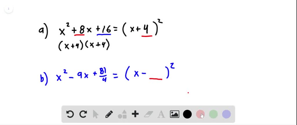 Fill in the blanks to factor the perfect-square t…