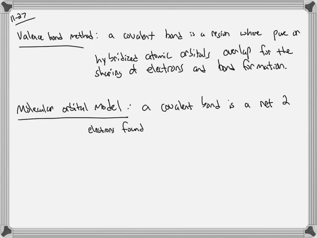 SOLVED:Describing Chemical Bonds: Valence Bond Theory How does electron ...