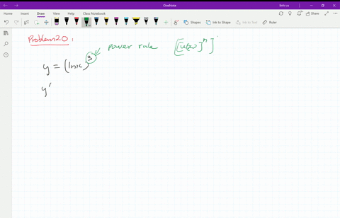 find-the-derivative-of-y-with-respect-to-x-t-or-theta-as-appropriate-yln-x3-4